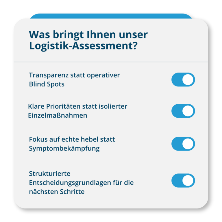 Was bringt Ihnen unser Logistik-Assessment?
